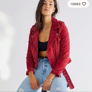 Red BlankNYC Moto Jacket